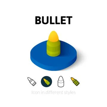Bullet icon in different style Stock Illustration