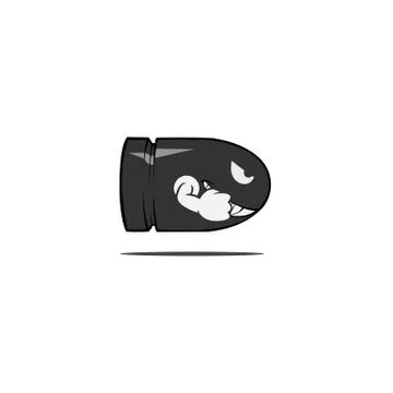 Bullet Icon logo vector isolated on white Stock Illustration