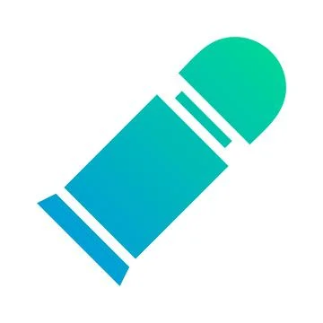 Bullet icon solid gradient green blue style military illustration vector ar.. Stock Illustration