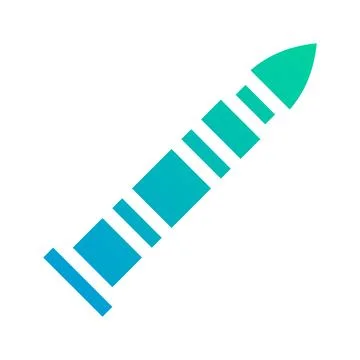 Bullet icon solid gradient green blue style military illustration vector ar.. Stock Illustration