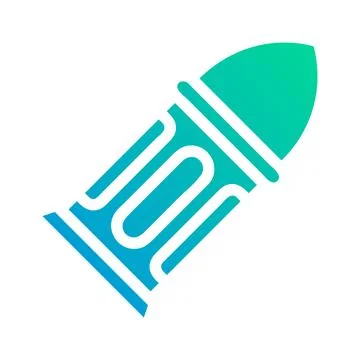 Bullet icon solid gradient green blue style military illustration vector ar.. Illustrazione stock