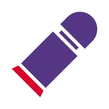 Bullet icon solid red purple style military illustration vector army elemen.. Stock Illustration