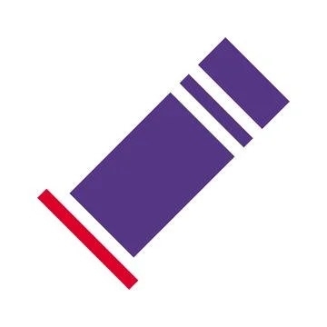 Bullet icon solid red purple style military illustration vector army elemen.. Stock Illustration