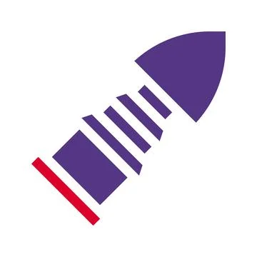 Bullet icon solid red purple style military illustration vector army elemen.. Stock Illustration