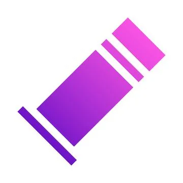 Bullet icon solid style gradient purple pink colour military illustration v.. Stock Illustration