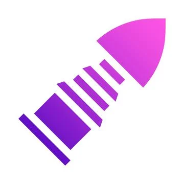 Bullet icon solid style gradient purple pink colour military illustration v.. Stock Illustration