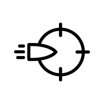 Bullet icon vector. Isolated contour symbol illustration Stock Illustration