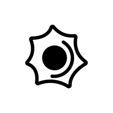 Bullet icon vector. Isolated contour symbol illustration Stock Illustration