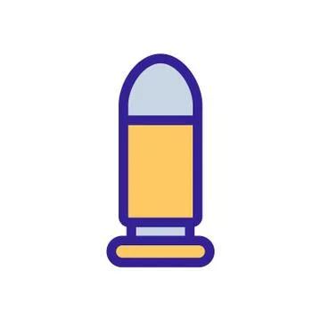 Bullet icon vector. Isolated contour symbol illustration Stock Illustration