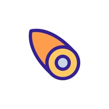 Bullet icon vector. Isolated contour symbol illustration Stock Illustration