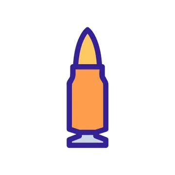 Bullet icon vector. Isolated contour symbol illustration Stock Illustration