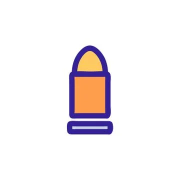 Bullet icon vector. Isolated contour symbol illustration Stock Illustration