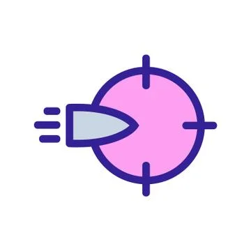 Bullet icon vector. Isolated contour symbol illustration Stock Illustration