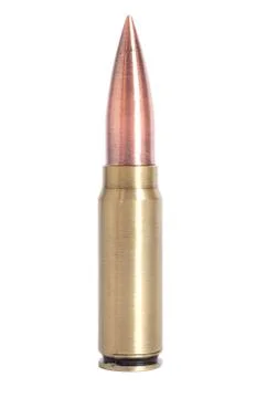 Bullet isolated on white background 스톡 사진
