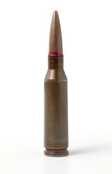Bullet isolated on white. Clipping path Stock-Fotos