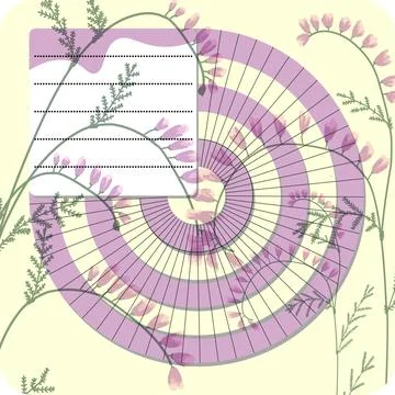 Bullet journal coloured School timetable with FLOWER AND BUTTERFLY themes. We Illustrazione stock