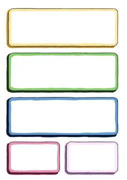 Bullet journal elements frames set. Stock Photos