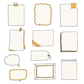 Bullet journal hand drawn vector elements for notebook 스톡 일러스트