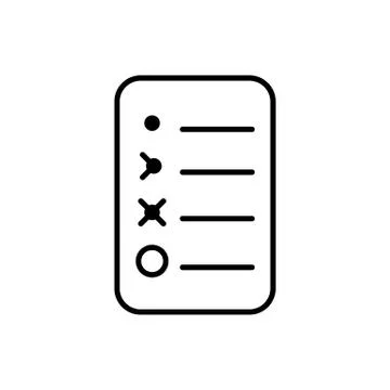 Bullet journal icon. Simple papers task tracker Stock Illustration