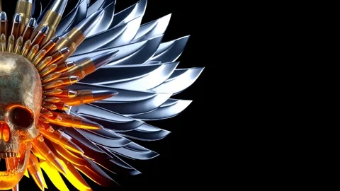 Bullet knife animation background 库存影片 123428180