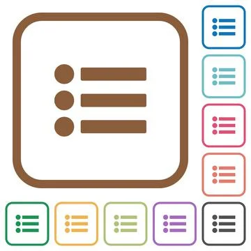 Bullet list simple icons 스톡 일러스트