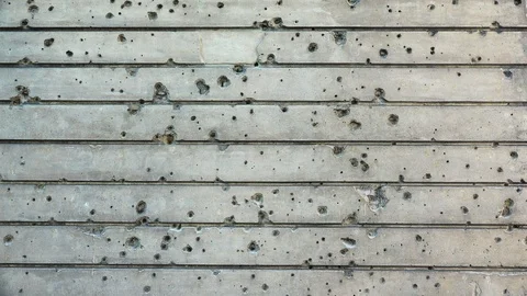 Bullet marks on the wall of a historic building. Berlin. Germany. 4K. Stock Footage 108665124