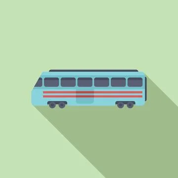 Bullet move train icon flat vector. High speed Stock Illustration