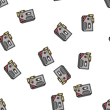 Bullet package vector seamless pattern Illustrazione stock