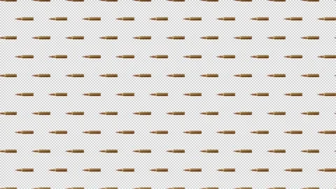 Bullet pattern are arranged in a grid pattern with alpha channel Stock Footage 237177238