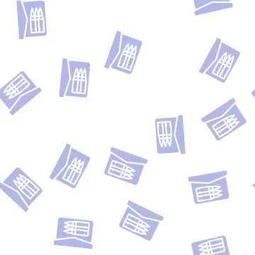 Bullet pocket glyph vector seamless pattern Stock Illustration
