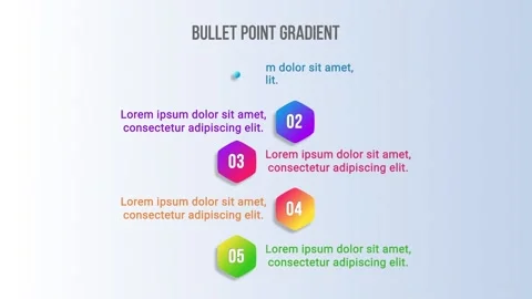 Bullet Point Gradient Modèle After Effects