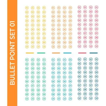 Bullet Point Set 01 Stock Illustration