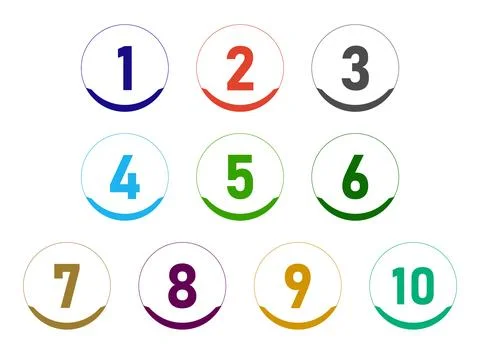 Bullet point special number set with many color Stock Illustration