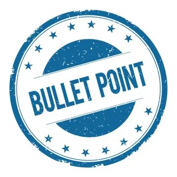 BULLET POINT stamp sign Stock Illustration