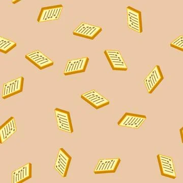 Bullet points list isometric icon seamless pattern Stock Illustration