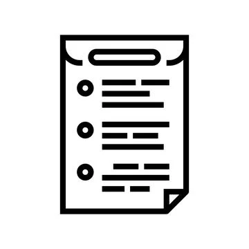 Bullet points list line icon vector illustration Stock Illustration