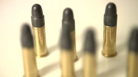 Bullet Rack Focus Macro Video stock 8561838