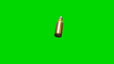Bullet  rotate - seperated on green screen Vídeos de archivo 33865833