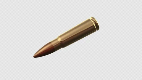 Bullet Seamless Looping With Alpha Channel Stockbeeldmateriaal 346738183