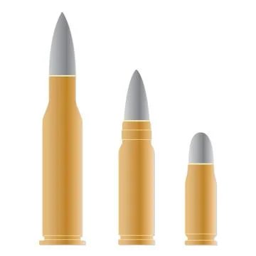 Bullet set isolated on white background. Vector illustration of different bullet Stock Illustration