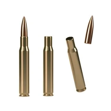 Bullet Shell 3D illustration Stock Illustration