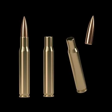 Bullet Shell - 3D illustration Stock-Illustration