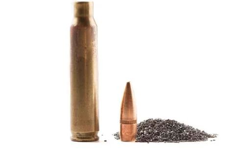 Bullet Shell and Powder Stock Photos