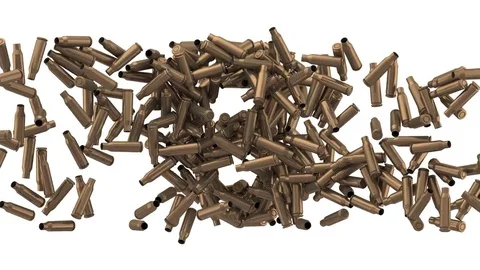 Bullet shell font. Letter A, B, C, D, E 库存影片 73170396