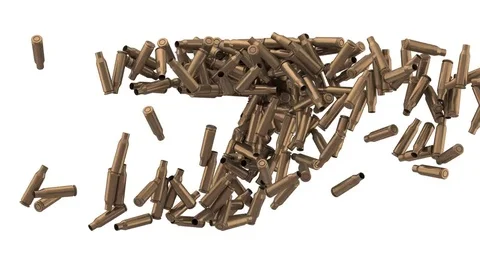 Bullet shell font. Number 6, 7, 8, 9, 0 库存影片 73170424