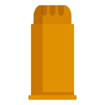 Bullet shell icon, flat style Stock Illustration
