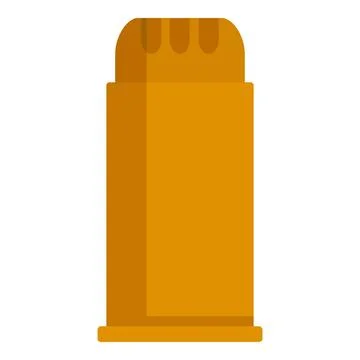 Bullet shell icon, flat style Stock Illustration