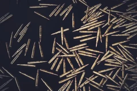 Bullet Shells Background- 3D illustration Stock Illustration