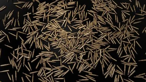 Bullet Shells Background - 3D illustration Stock Illustration