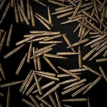 Bullet Shells Background - 3D illustration Stock-Illustration